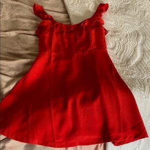 Red dress bough from REVOLVE.